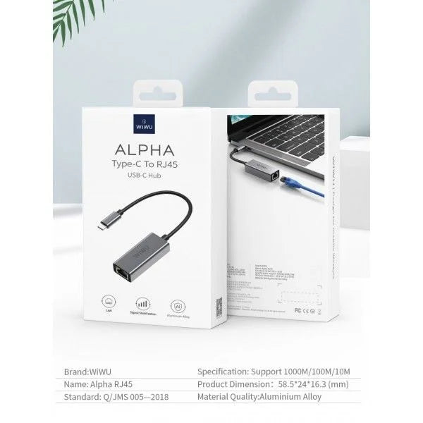 WIWU Converter RJ45 TYPE-C TO LAN WIWU Converter RJ45 TYPE-C TO LAN
